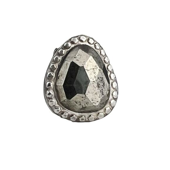 Silpada R2936 Sterling Silver Ring Pyrite Stone Size 6 - Picture 1 of 10